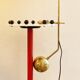 Large Italian brass counterweight lamp, 50s design