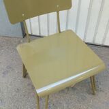 Industrial military Workshop Chair metal lacquered years 60 vintage