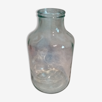 Bocal bonbonne en verre transparent 1950
