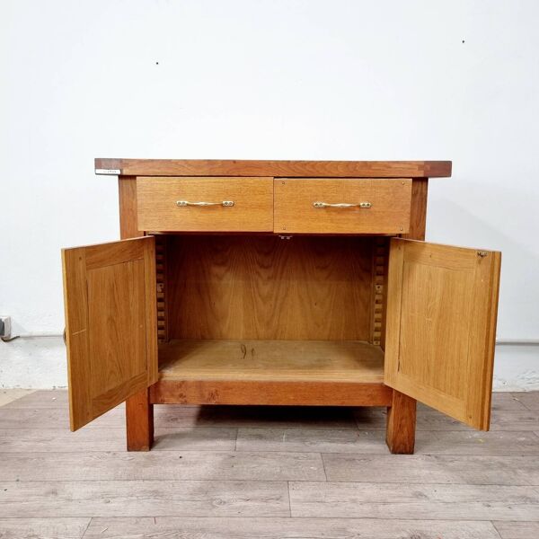 Buffet billot meuble de métier ancien