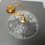 Vintage chiseled glass pendant light