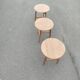Set of 3 stools scandinavian side tables sancal nudo