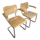 Paires de Fauteuils Cesca B64 avec accoudoirs par Marcel Breuer