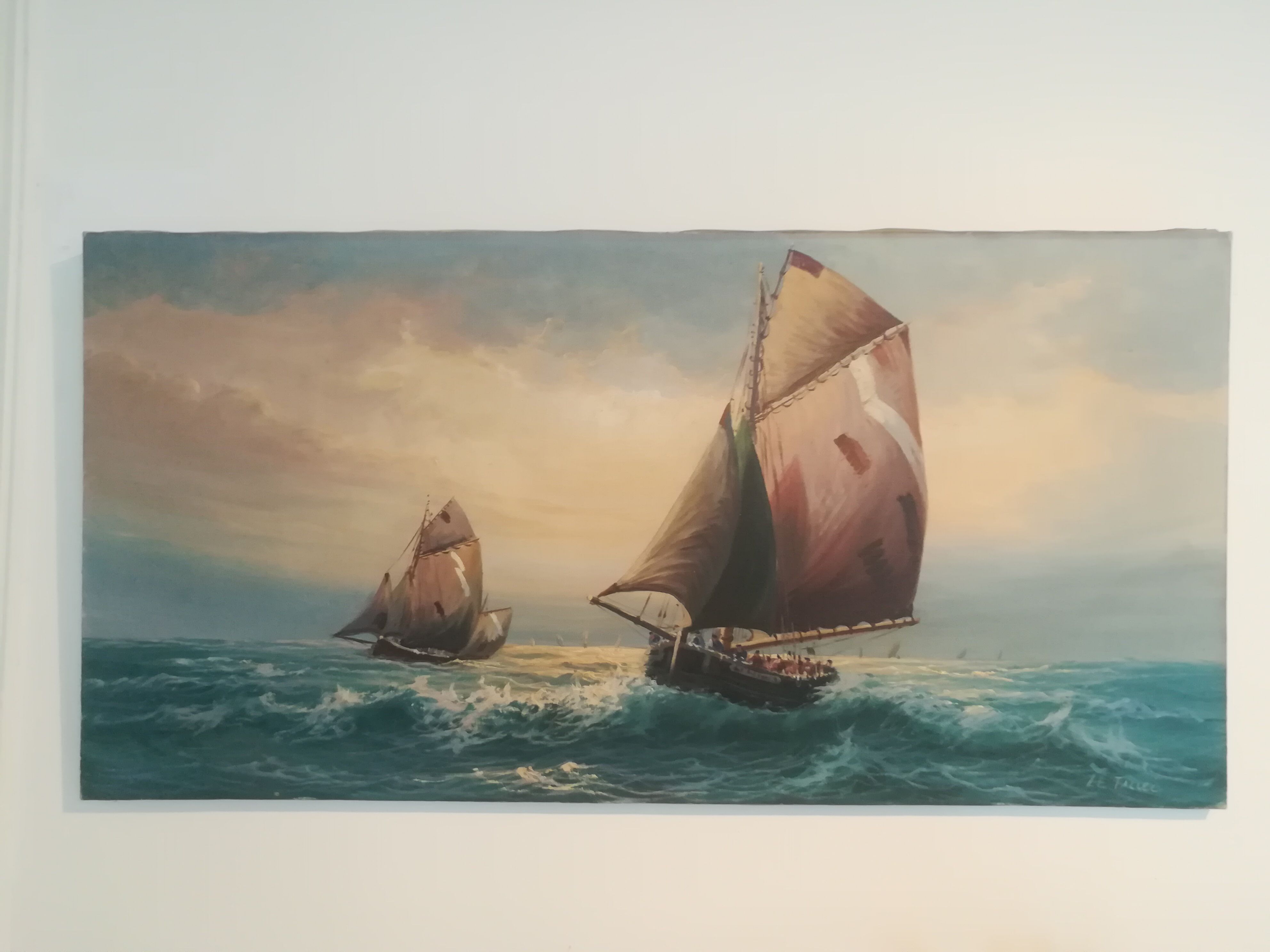 Huile sur toile marine signé Le Tallec