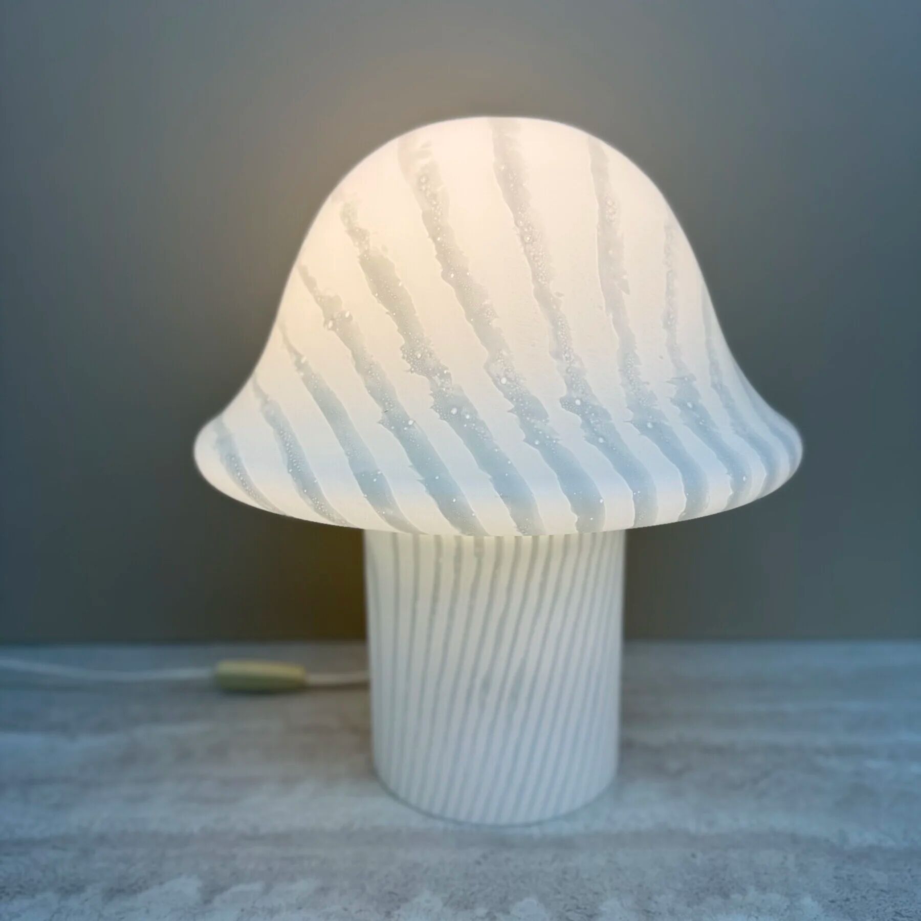 Peil & Putzer Mushroom Zebra table lamp, 1970s