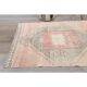 1970s Turkish Oushak Handmade Wool Cotton Orange Runner Rug 98x346