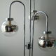 VINTAGE FLOOR LAMP 3 SILVER GLOBES