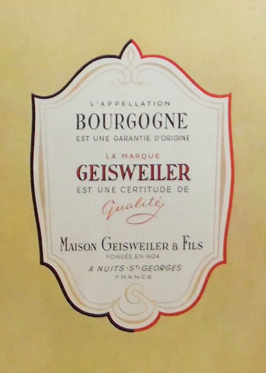 Publicité bourgogne des années 1950