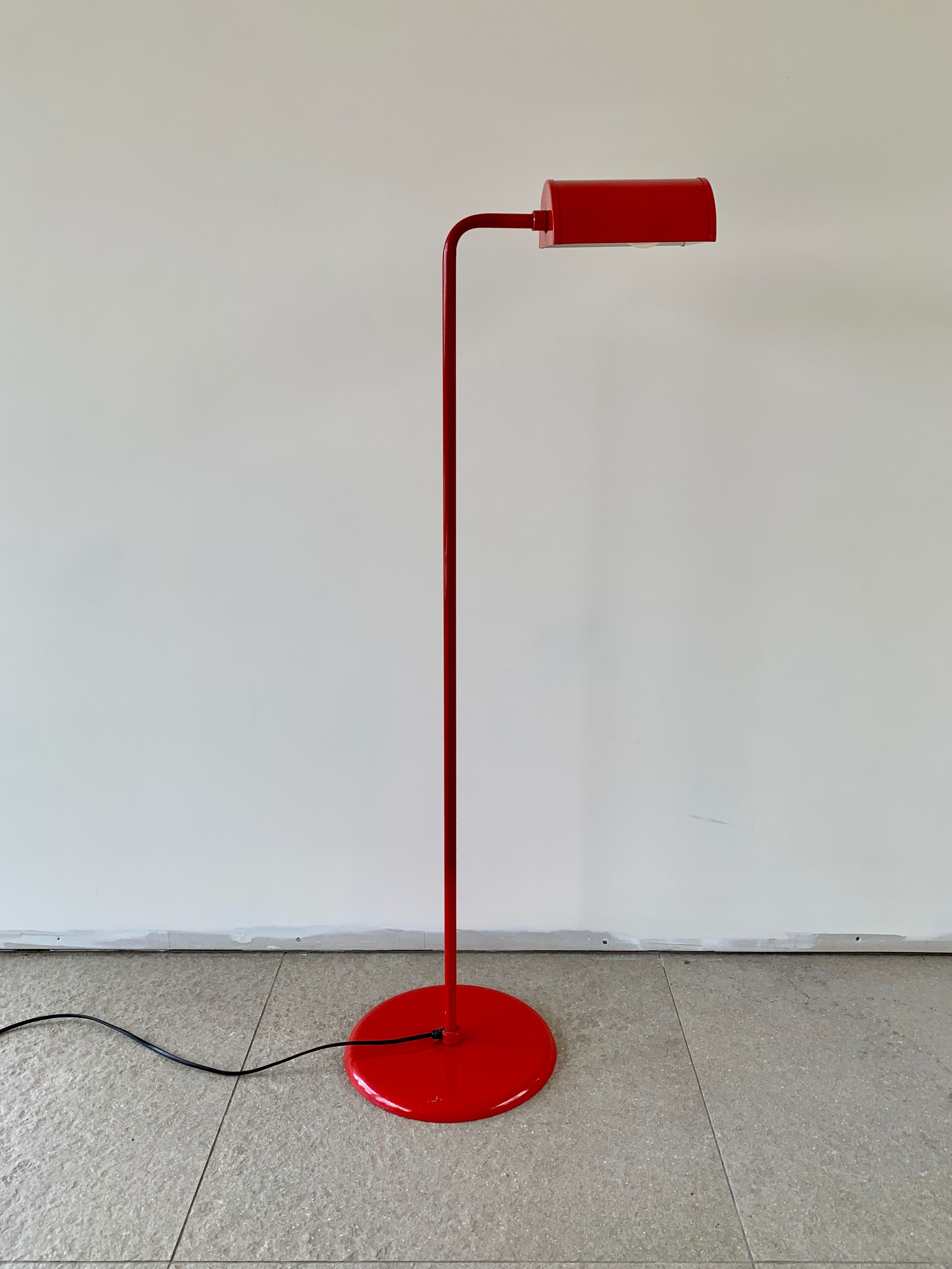 Vintage red floor lamp by Abo Rander, Denmark , 70s