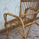 Fauteuil rotin vintage 1960