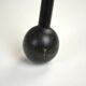 Black Painted Metal Cat Candle Holder, Snuffer & Original Label by Gunnar Ander for Ystad-Metall, Sweden, 1950s/60s