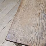 Old rustic bistro table in old solid oak -1m
