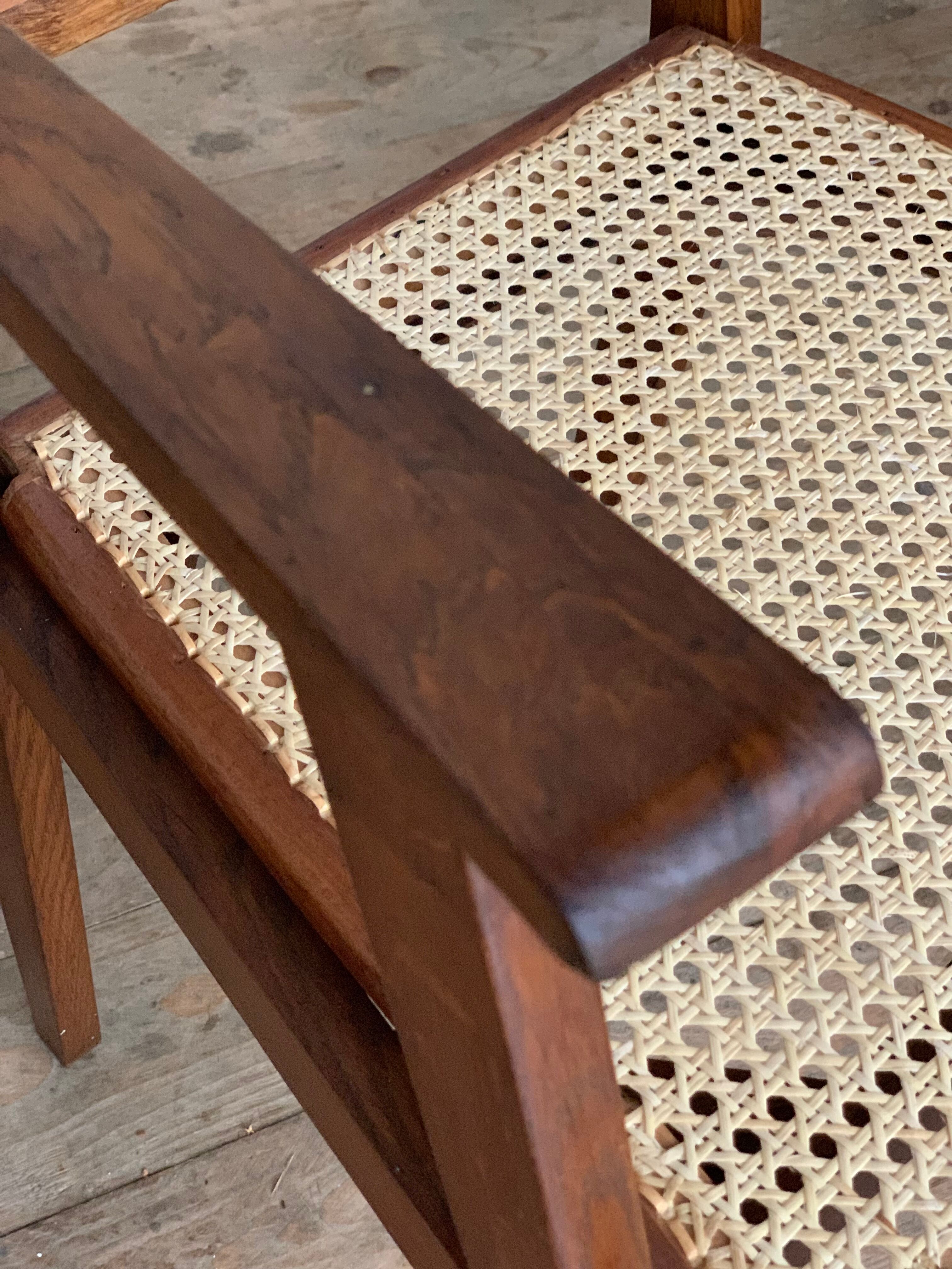 Vintage cannage armchair