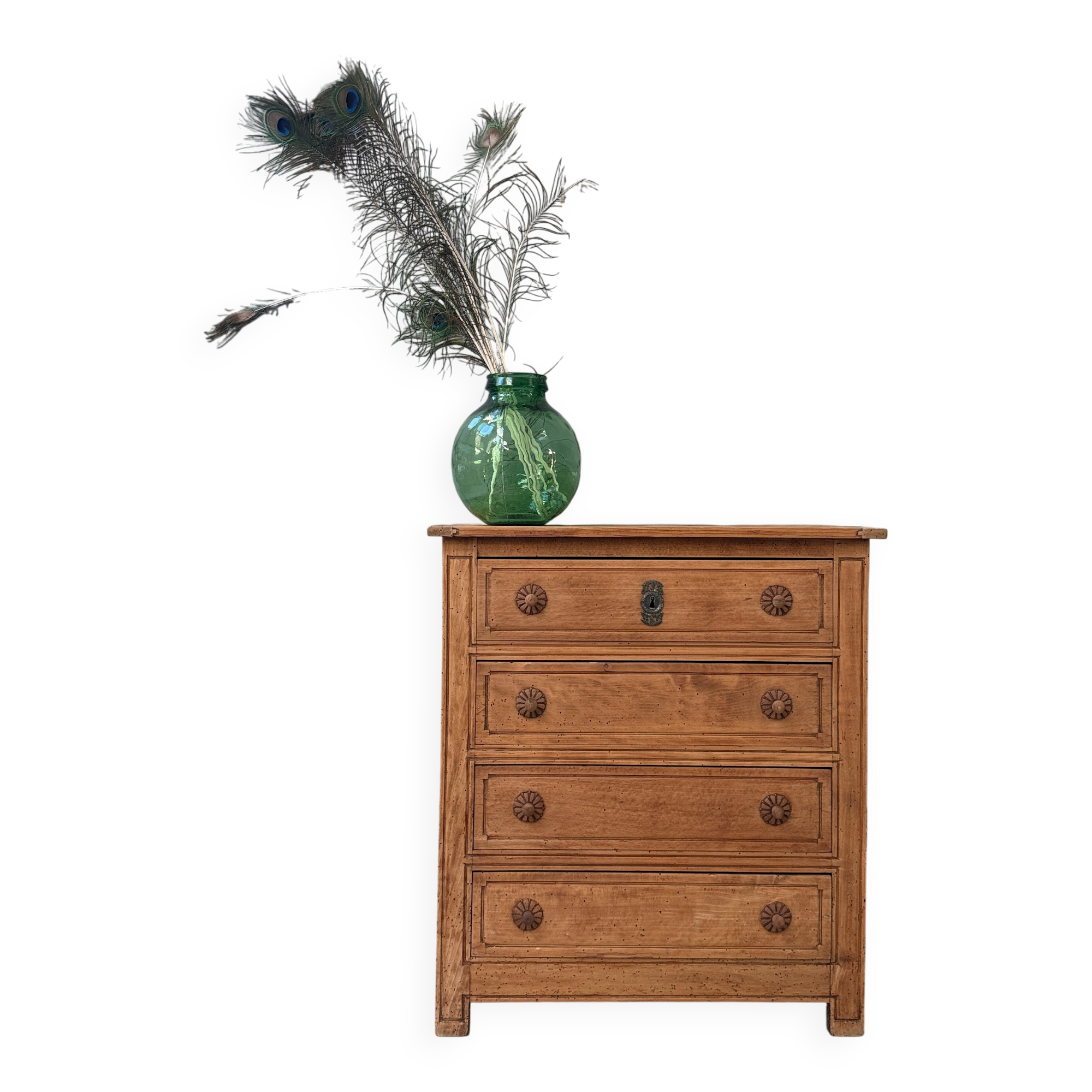 Commode ancienne campagnarde en pin massif (rénovée)