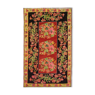 Handmade floral caucasian rug, 128x238cm