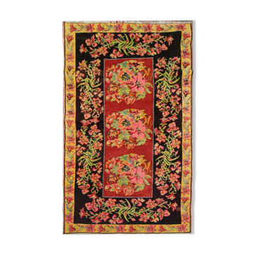 Handmade floral caucasian rug, 128x238cm