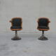 Paire de chaises de bureau pivotantes antiques 'Captain’s'