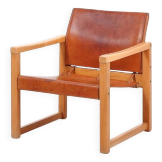 Fauteuil « Diana » en cuir par Karin Mobring pour IKEA