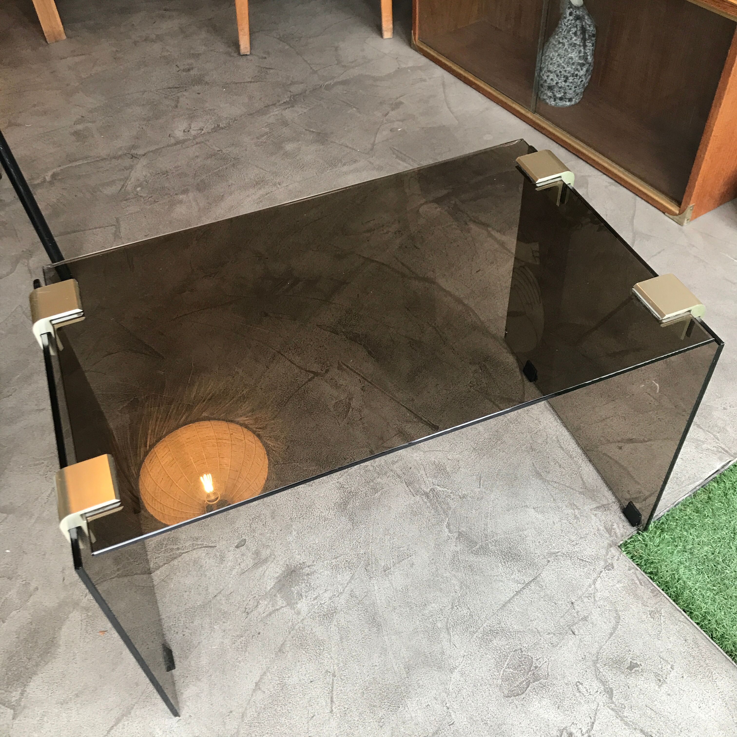 Glass coffee table