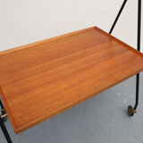 60s teak bar cart