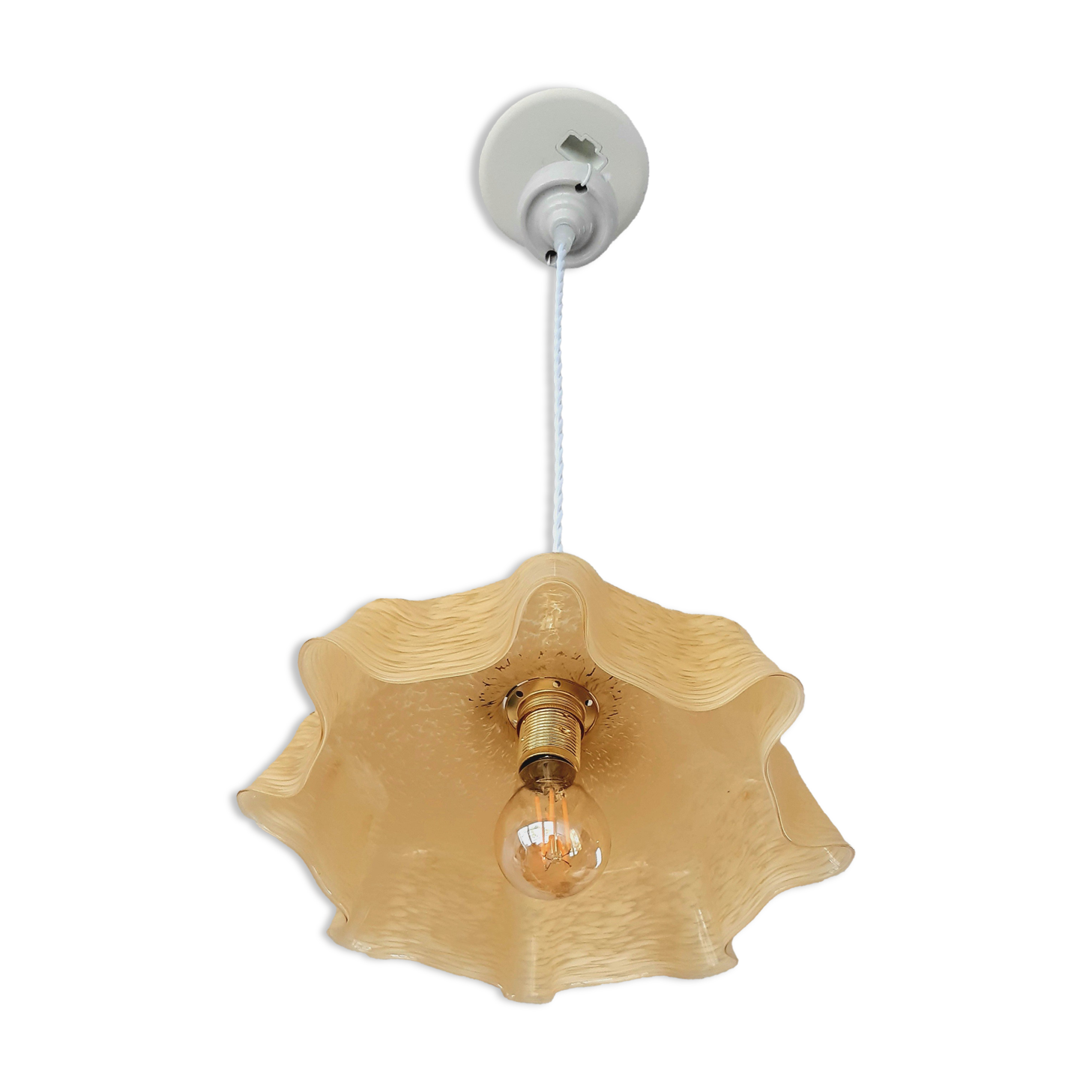 Suspension verre de clichy vintage