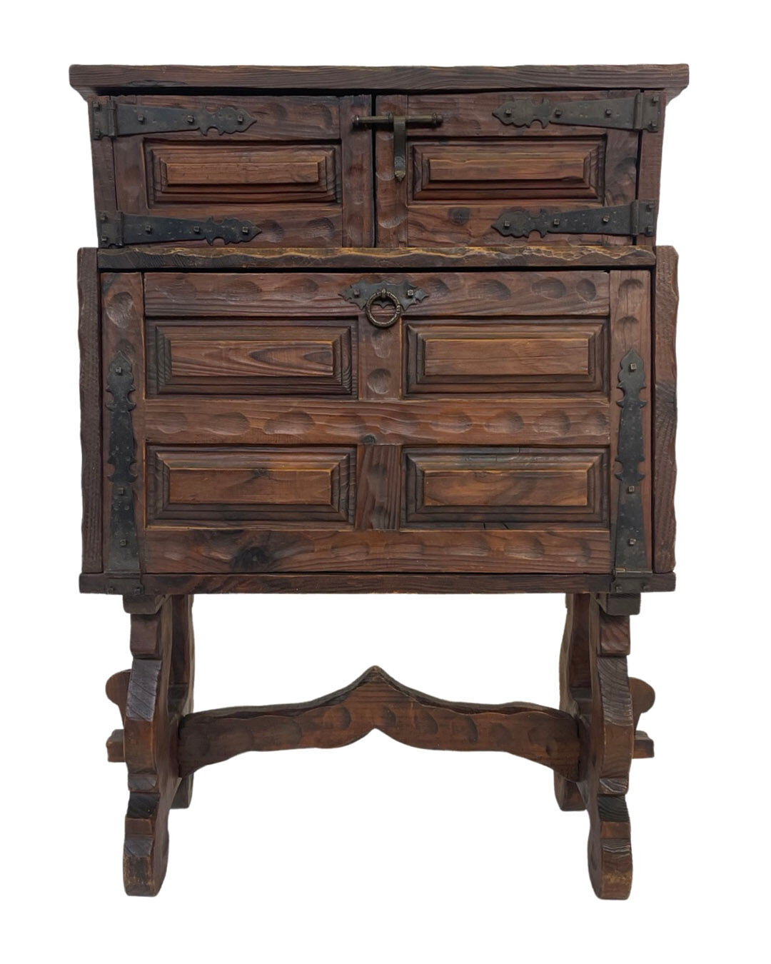 Vintage brutalist spanish wall cabinet cupboard design