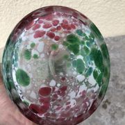 Large glass vase manufactured in Clichy around 1920 . Blown with cane