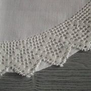Half-moon old embroidered cradle pillowcase