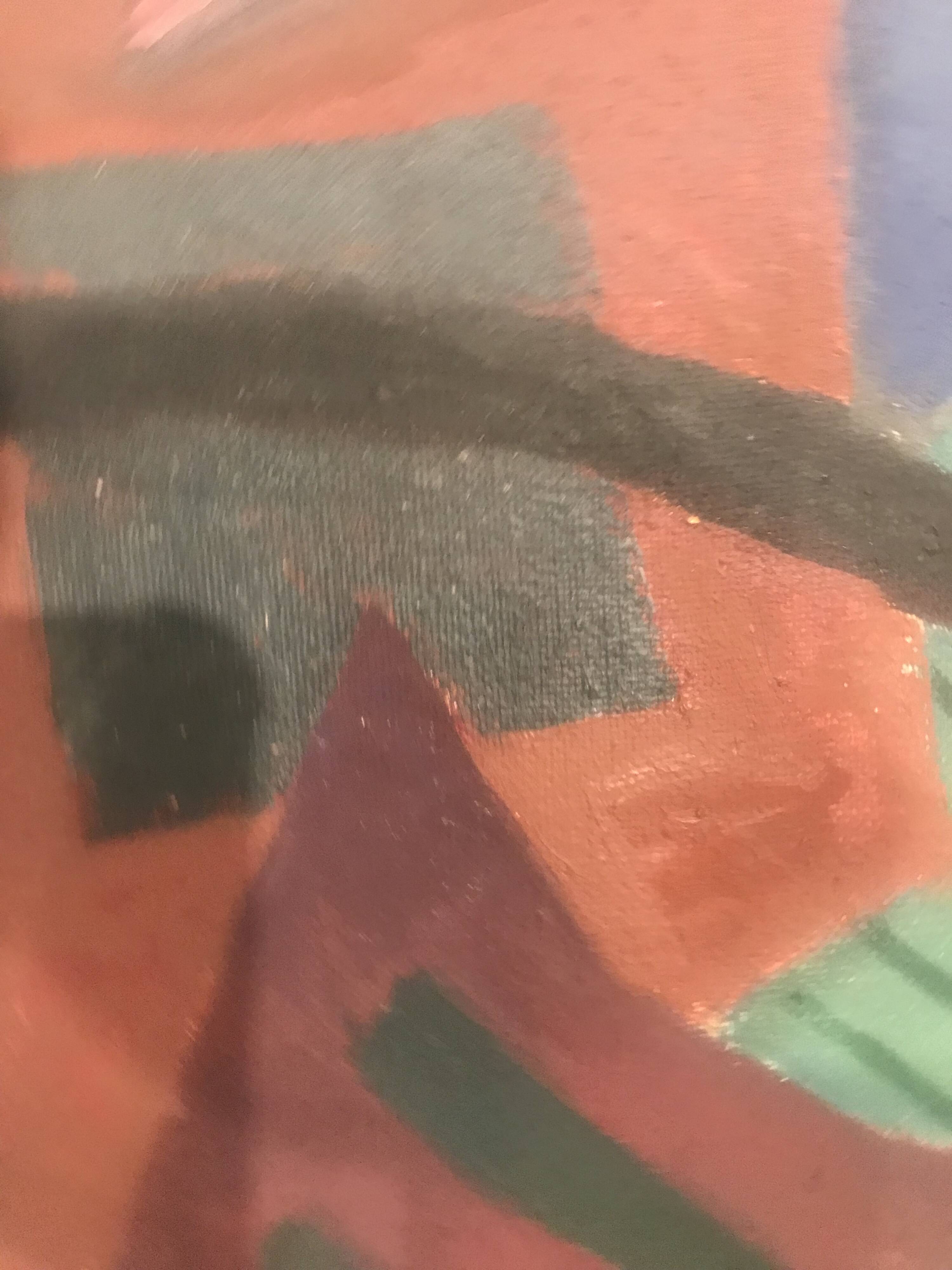 Oil painting on canvas signed by the artist henri goetz