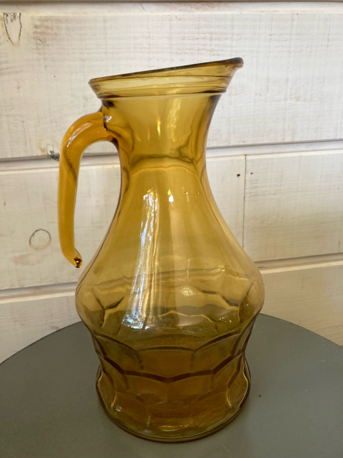 Pair of smoked glass pitchers