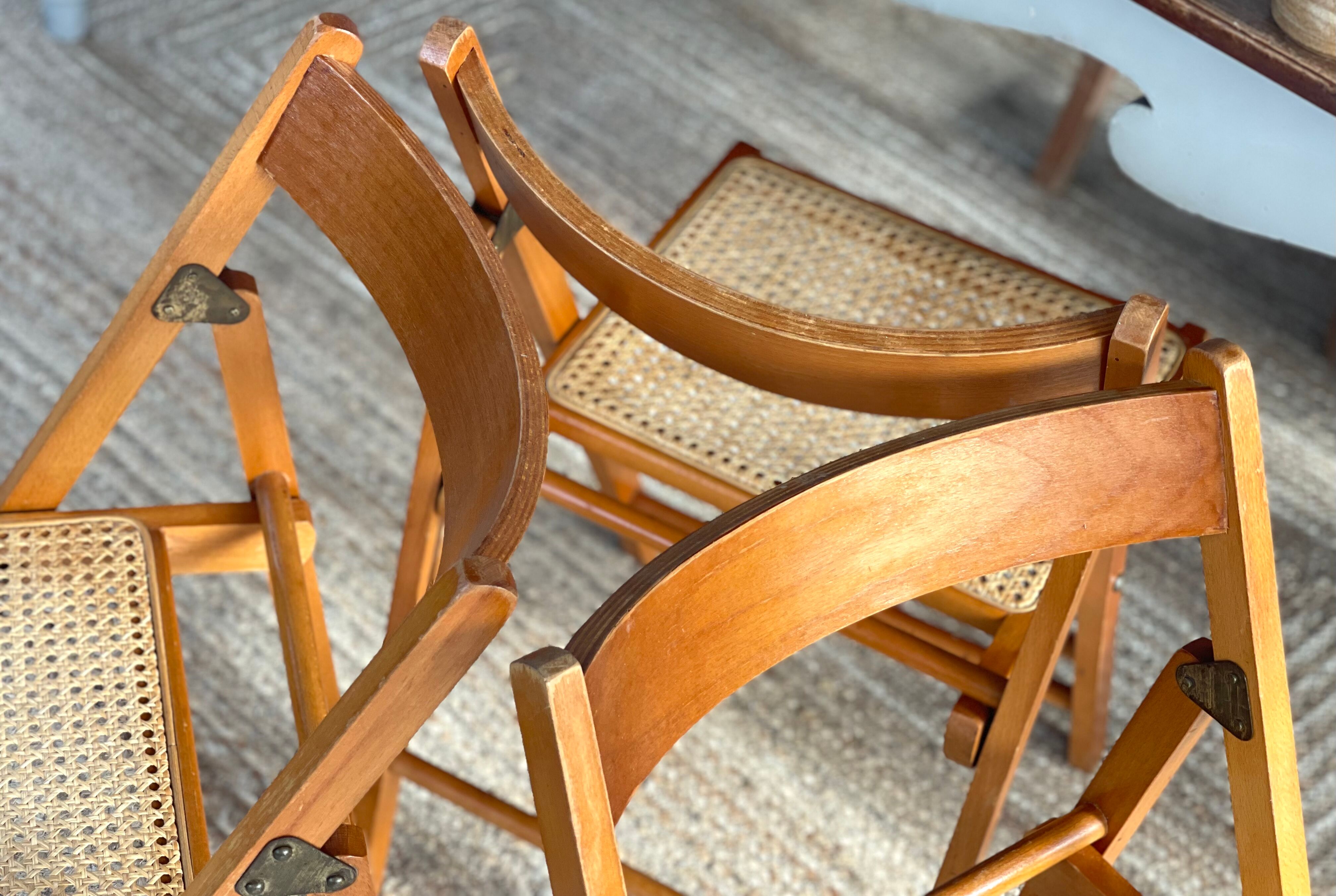 3 folding chairs 1970