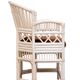 Set vintage Chippendale Brighton Pavilion rattan chair and table 1960s