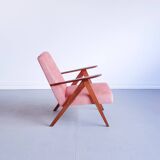 Mid Century Easy Chair Model B 310 Var in Coral Velvet