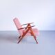 Mid Century Easy Chair Model B 310 Var in Coral Velvet