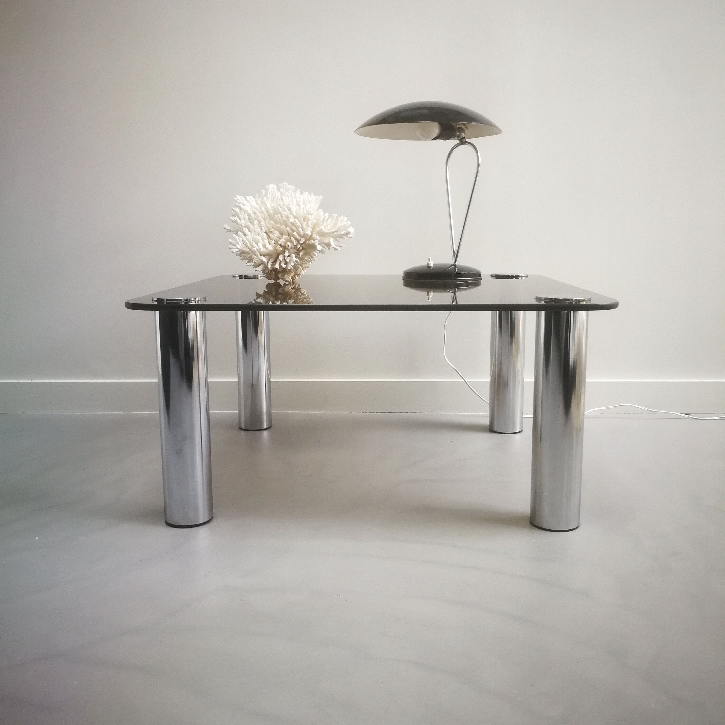 Smoked glass coffee table