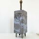 Vintage 1970s table lamp in cement & stones