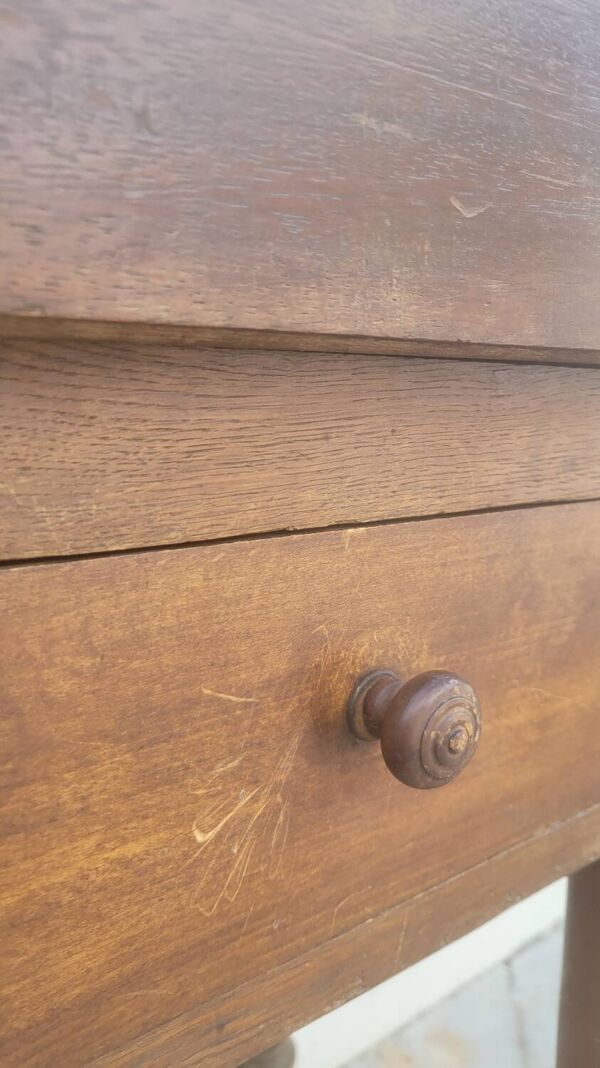 Billot de Boucher table de préparation en bois ancien