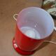 Lampe ikea vintage rouge en verre