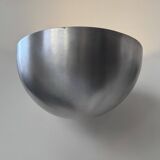 Paire d'appliques XL vintage, métal brossé, Italie, 1970