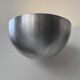 Pair of vintage XL wall lights, brushed metal, Italy, 1970