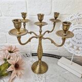 Vintage golden brass candlestick