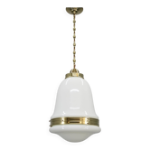 Peter Behrens “Luzette” Art Deco opaline glass pendant, Germany, 1930s