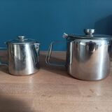 Théière pot à lait inox chromé