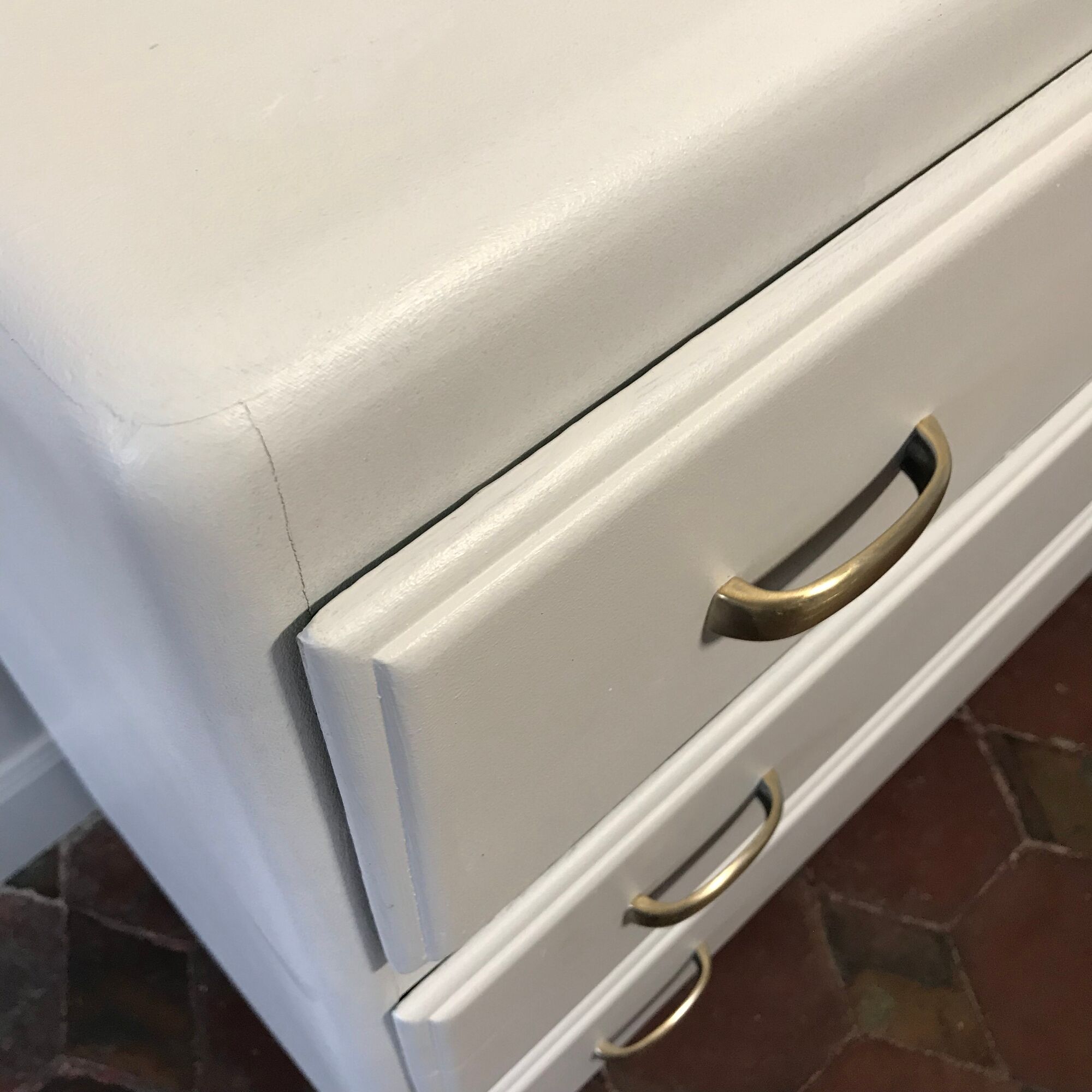 Chest of drawers 3 drawers vintage 1950 color chalk