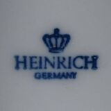 Heinrich Germany complete service in white and orange porcelain Space Age 1970