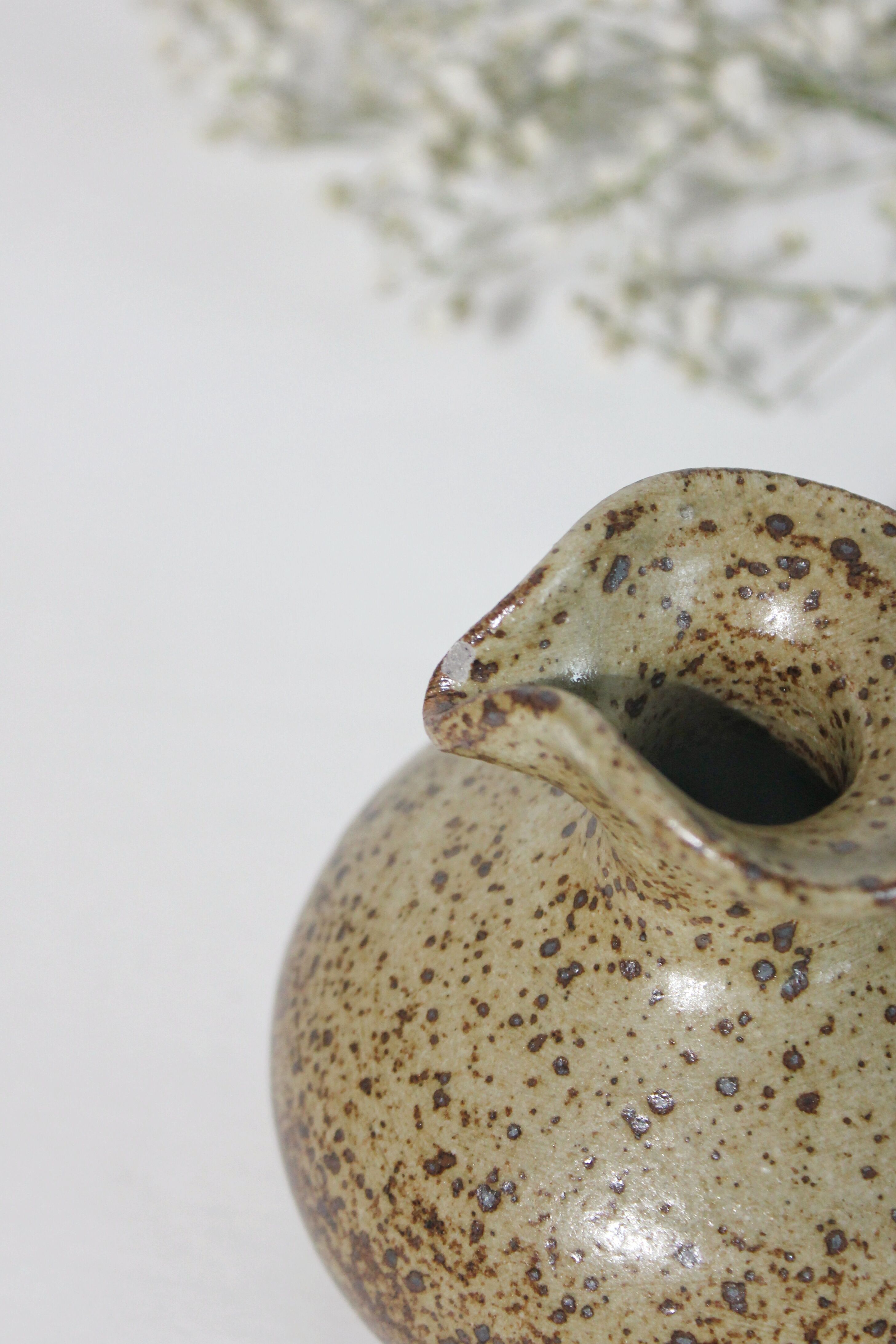 Small vintage pyrite stoneware vase