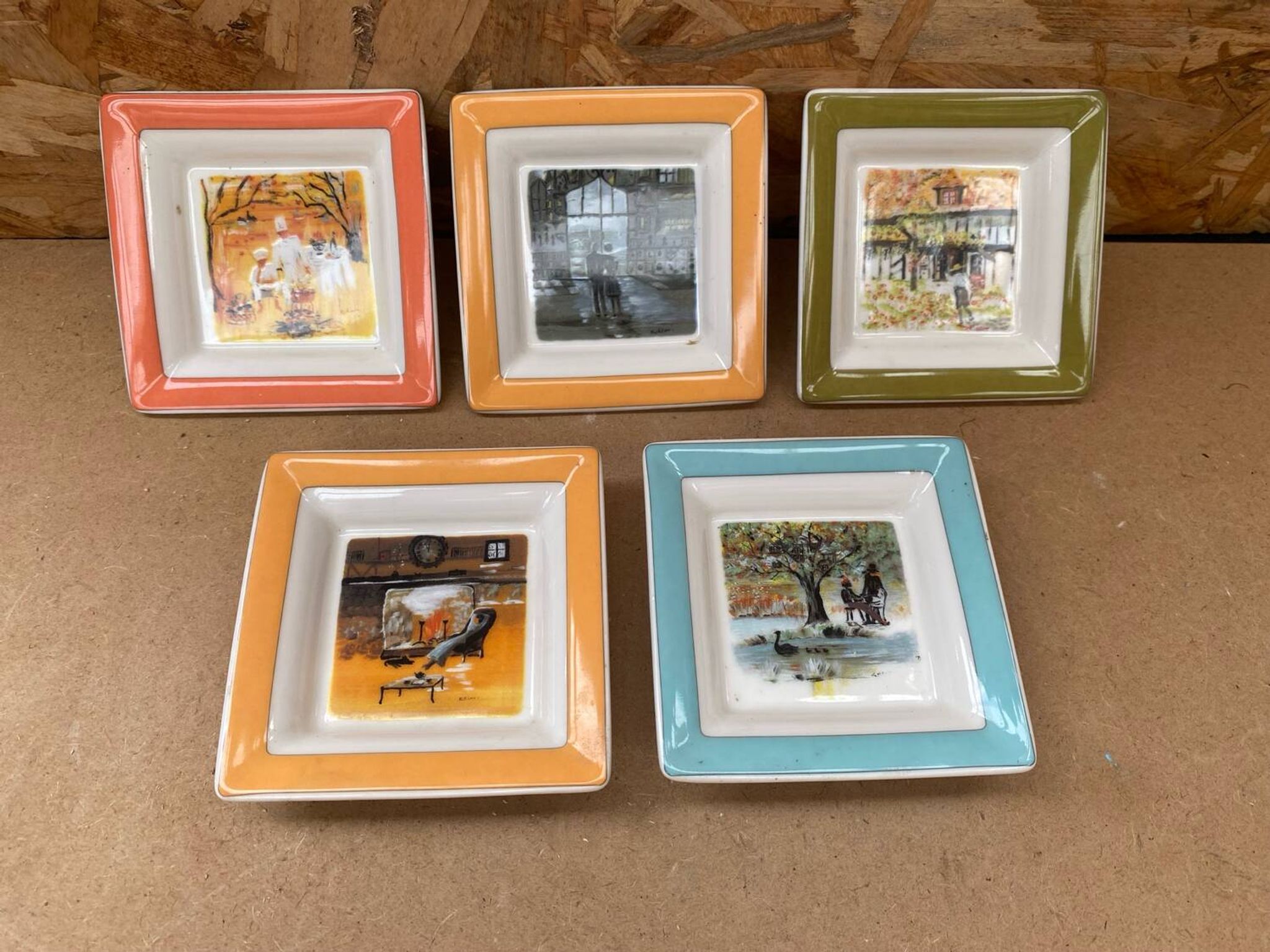 Series 5 pocket trays villeroy & boch relais château 2000 vintage porcelain