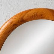 Miroir ovale en pin Glasmaster Markaryd Suède années 1970