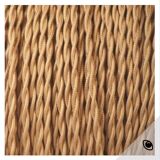 Terracotta lamp, 2M fabric cable, jute lampshade