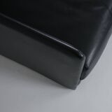 Black leather DS 78 sofa by De Sede